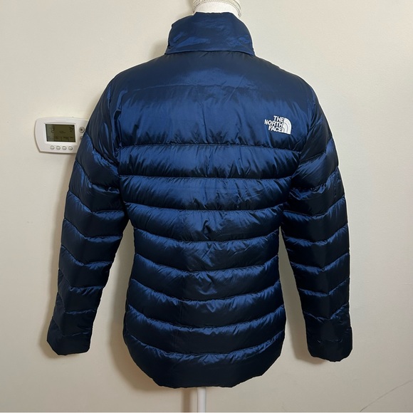 The North Face Women's Aconcagua Jacket Down Zip Coat Shady Blue Sz L